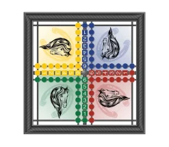 Tout Pour le Jeu Tapis souple jeu petits chevaux 50 x 50 cm sans pions