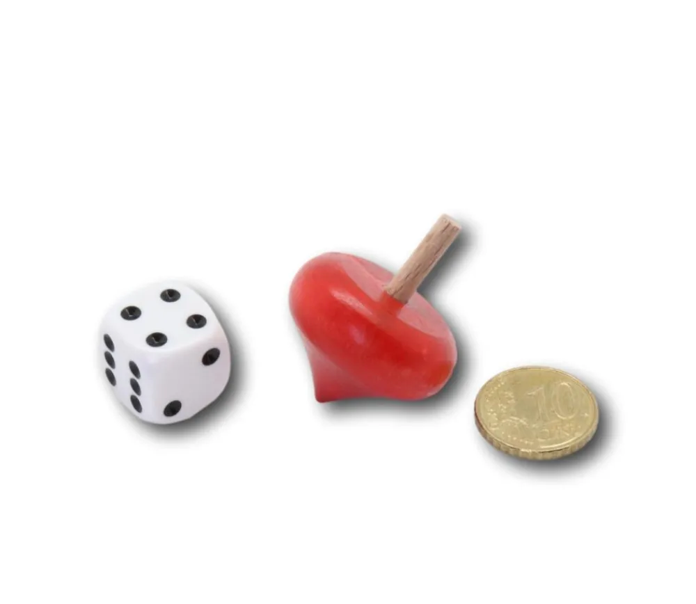 Tout Pour le Jeu Toupie 3 cm en buis coloré - fabrication France