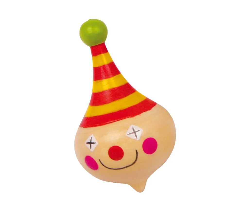 Tout Pour le Jeu Toupie Clown en bois 5.6 cm de haut