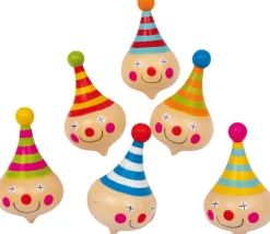 Tout Pour le Jeu Toupie Clown en bois 5.6 cm de haut