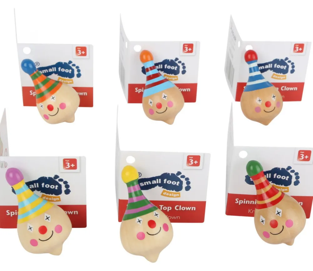 Tout Pour le Jeu Toupie Clown en bois 5.6 cm de haut