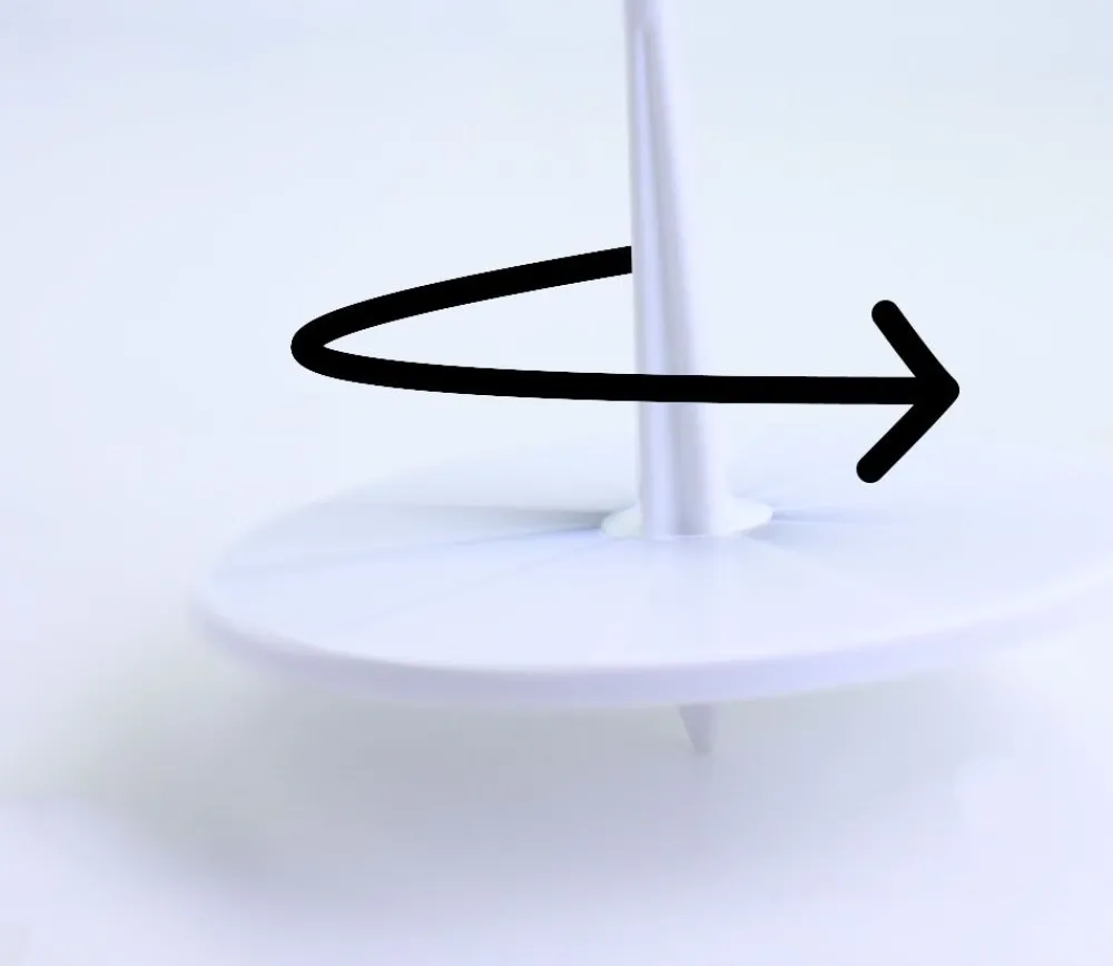 Tout Pour le Jeu Toupie géante neutre personnalisable - roulette 10 cm