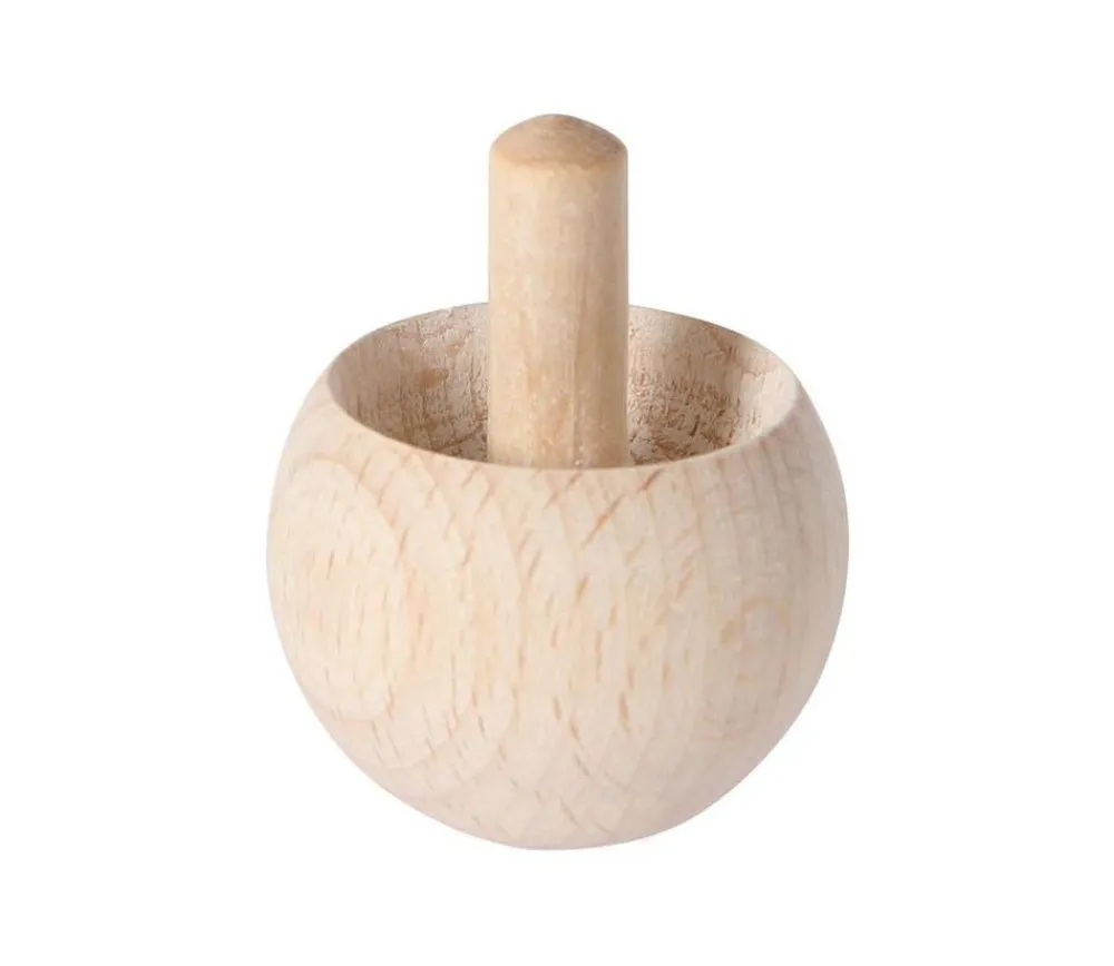 Tout Pour le Jeu Toupie pirouette en bois naturel qui se retourne 3 x 3.5 cm