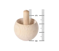 Tout Pour le Jeu Toupie pirouette en bois naturel qui se retourne 3 x 3.5 cm