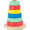Tout Pour le Jeu Tour à empiler en bois avec anneaux