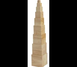 Tout Pour le Jeu Tour bois naturel Montessori - 10 cubes en bois