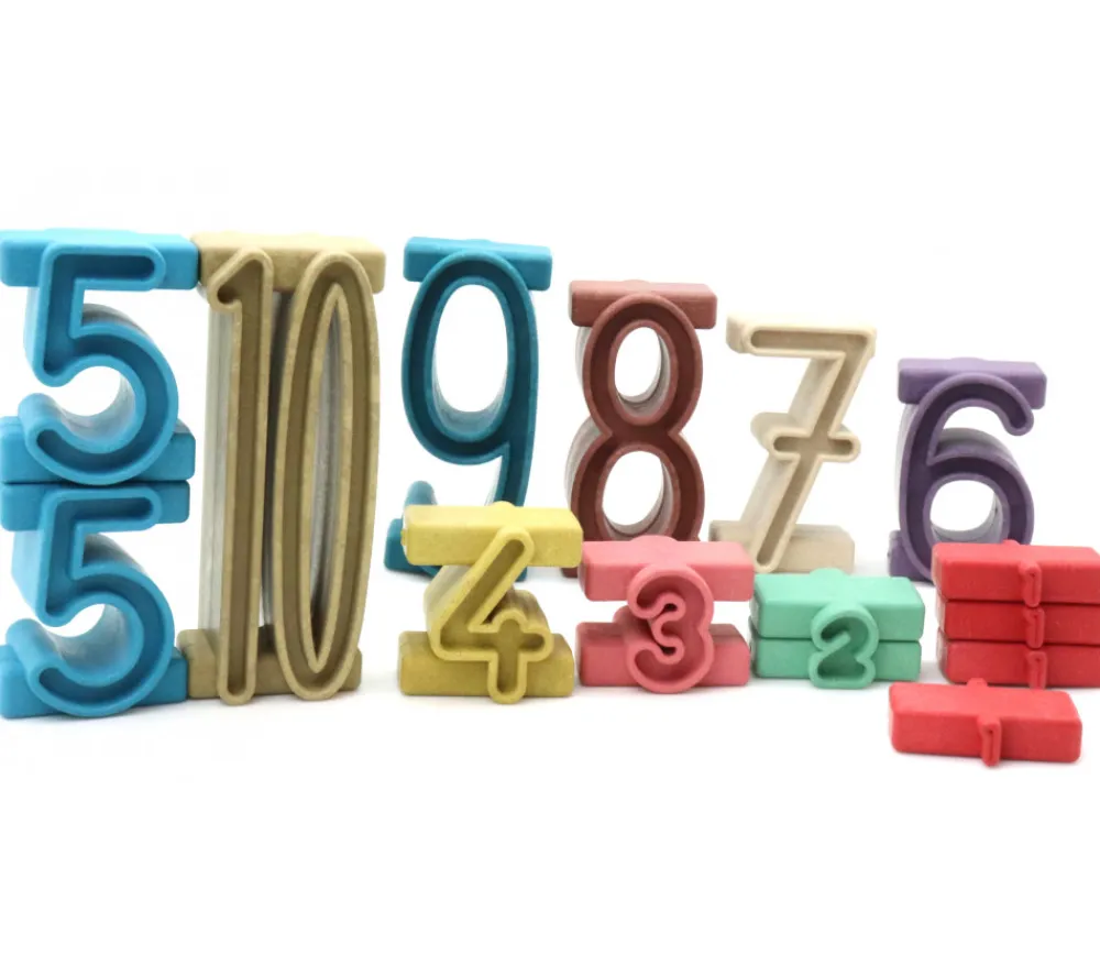 Tout Pour le Jeu Tour des nombres Couleurs Montessori- bois recyclé 34 pièces