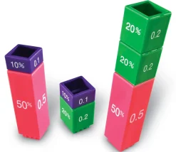 Tout Pour le Jeu Tours des équivalences fractions - 51 cubes encastrables