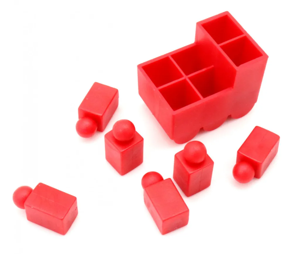 Tout Pour le Jeu Train coloré de 34 x 24 x 28 mm + 6 pions encastrables