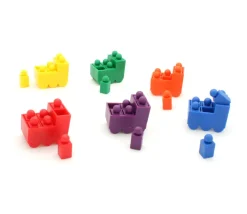 Tout Pour le Jeu Train coloré de 34 x 24 x 28 mm + 6 pions encastrables