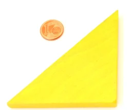 Tout Pour le Jeu Triangle rectangle isocèle jaune 96 x 66 x 8 mm en bois