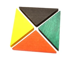 Tout Pour le Jeu Triangle rectangle isocèle jaune 67 x 47 x 8 mm en bois