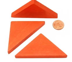 Tout Pour le Jeu Triangle rectangle isocèle orange 67 x 47 x 8 mm en bois