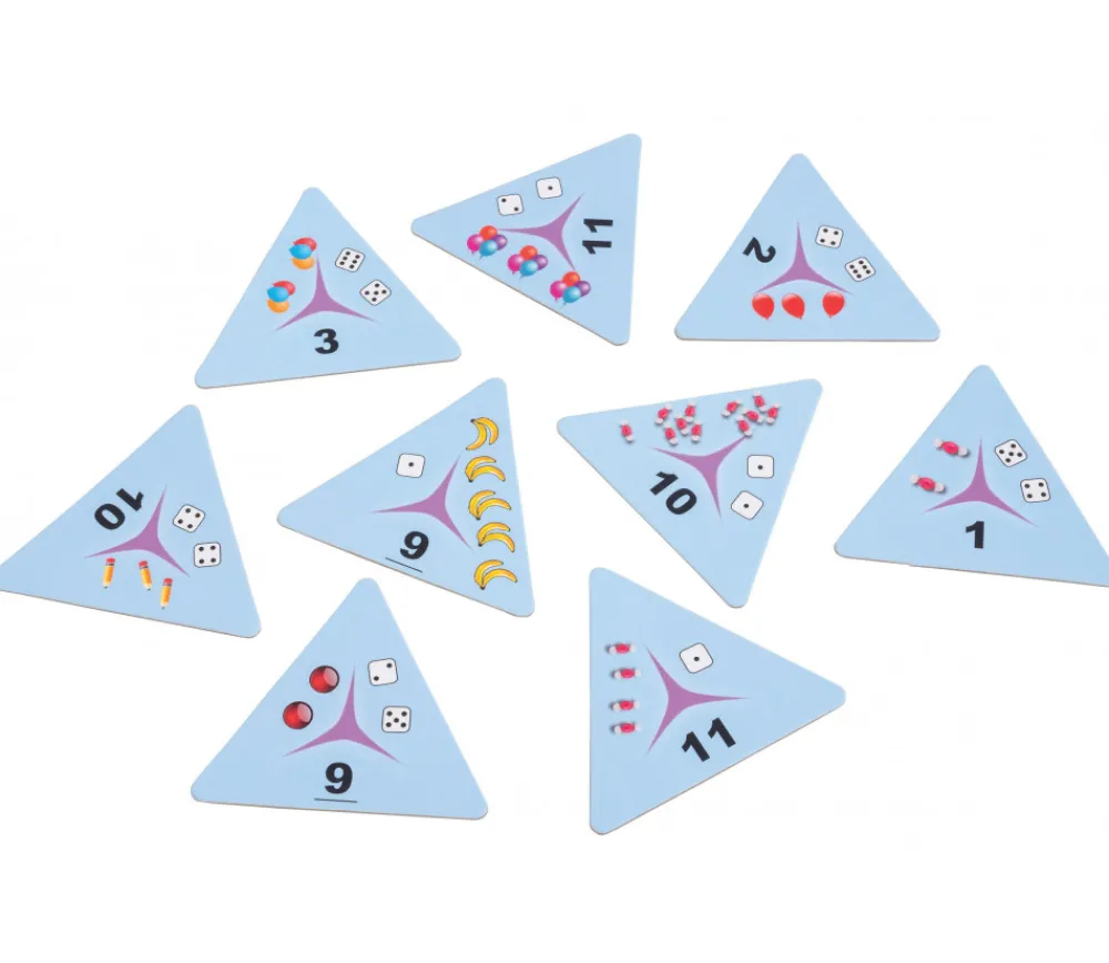 Tout Pour le Jeu Tri-dominos de 1 à 12 - chiffres, points et objets