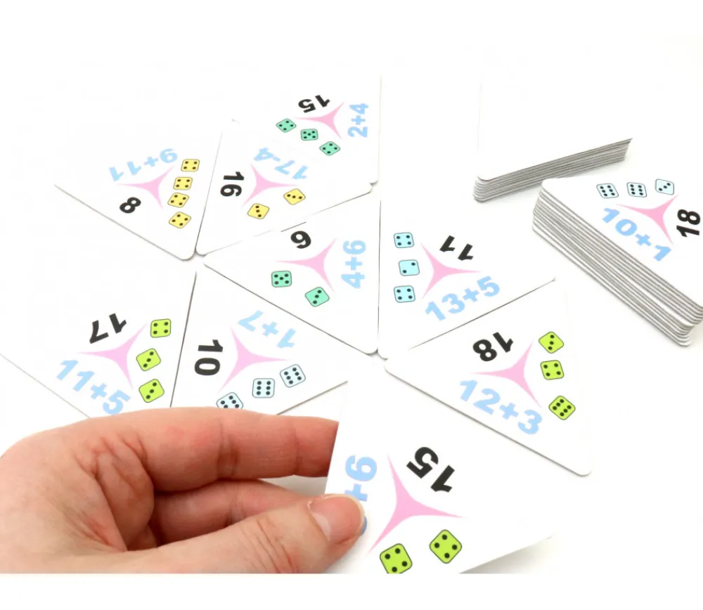 Tout Pour le Jeu Tri-dominos de 1 à 20 addition soustraction chiffres et points.