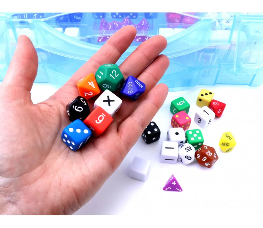Tout Pour le Jeu Valisette 162 dés à jouer pour mathématiques