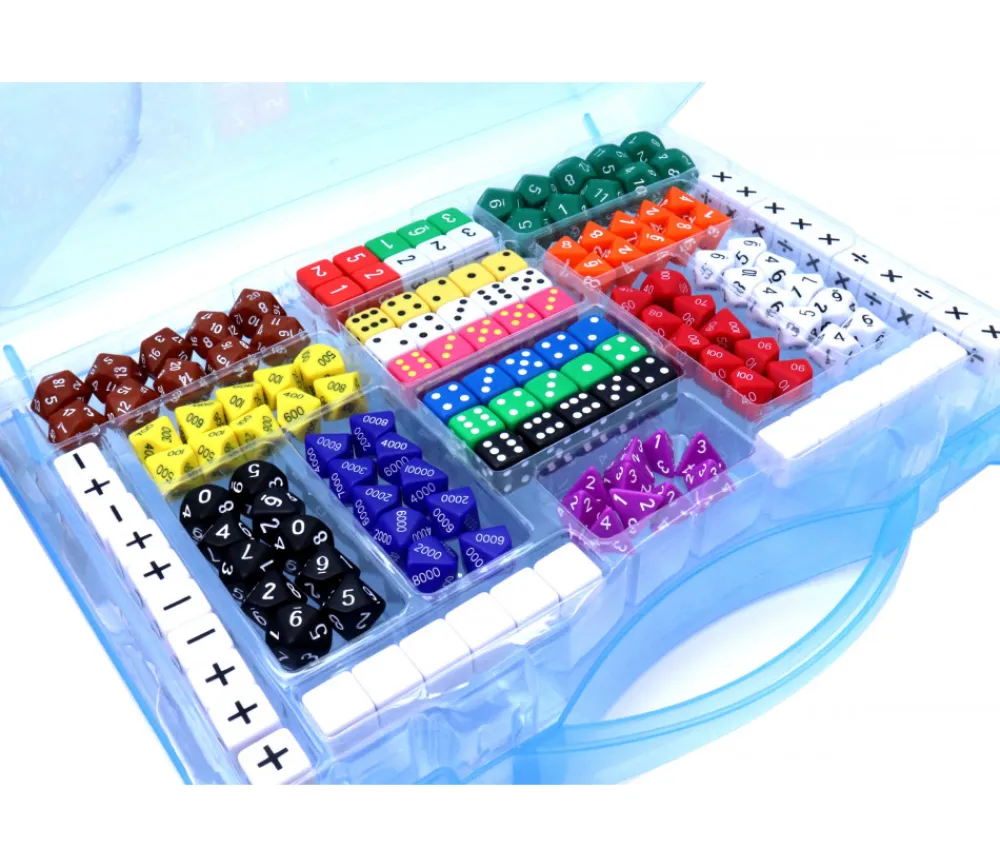 Tout Pour le Jeu Valisette 162 dés à jouer pour mathématiques