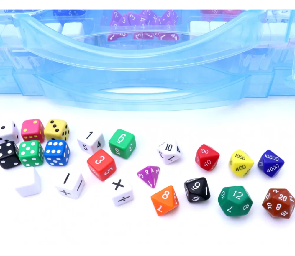 Tout Pour le Jeu Valisette 162 dés à jouer pour mathématiques