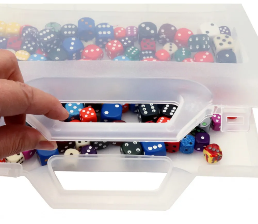 Tout Pour le Jeu Valisette 24 x 18 x 4.6 cm plastique transparent avec poignée vide