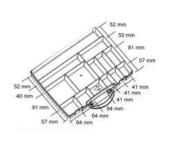 Tout Pour le Jeu Valisette A4 avec 14 compartiments de 325 x 255 x H 56 mm vide