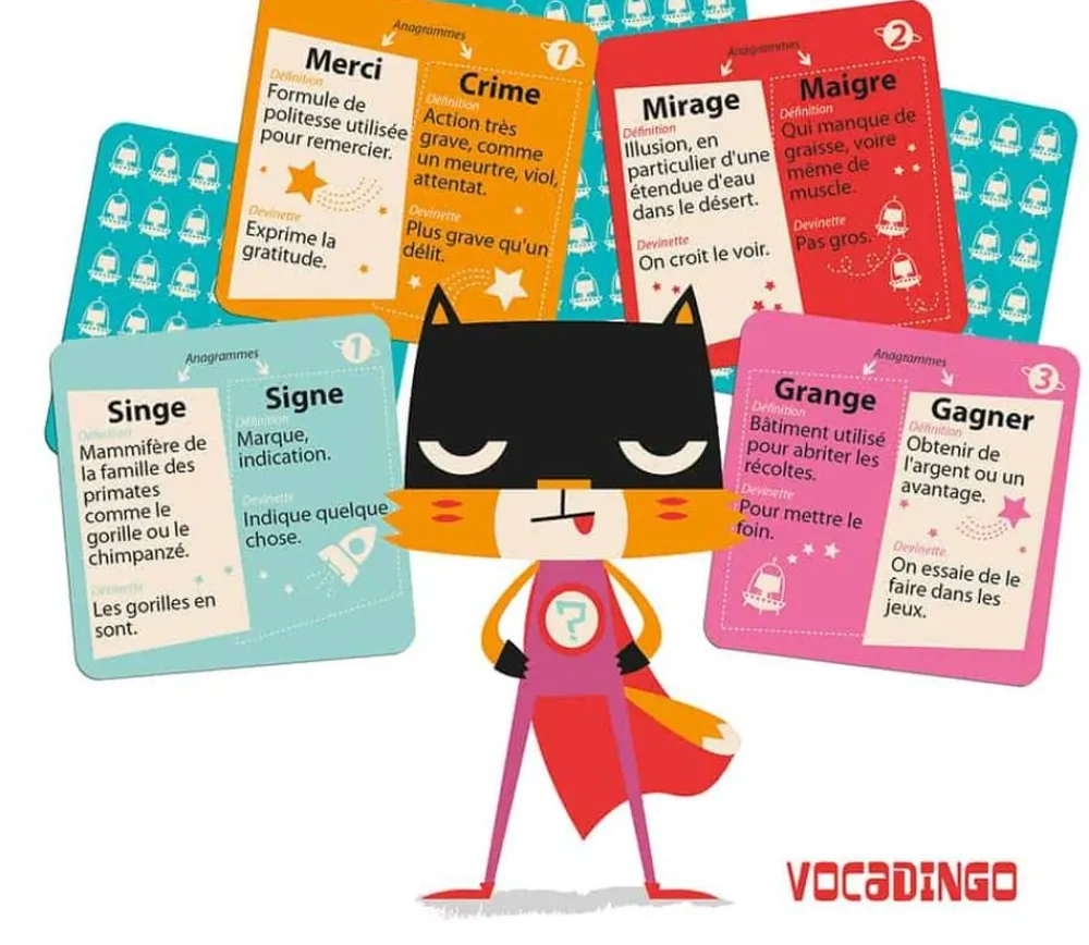 Tout Pour le Jeu Vocadingo CP au CM1 - jeu vocabulaire et orthographe basé sur les anagrammes