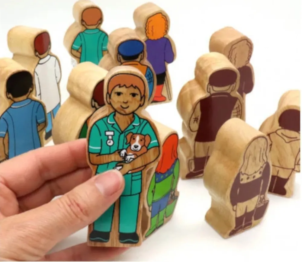 Tout Pour le Jeu Vétérinaire en bois 100 x 42 x 25 mm personnage jeu