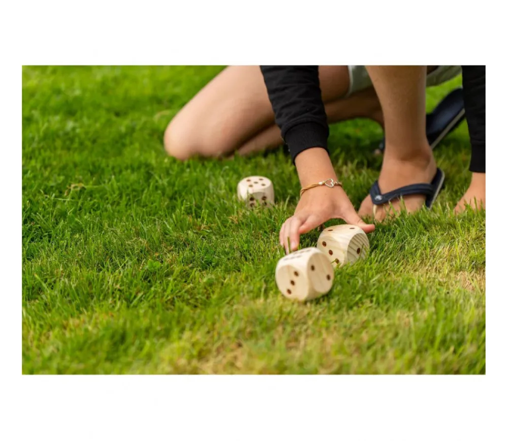 Tout Pour le Jeu YAMS GARDEN : 5 Dés géants en bois 55 mm