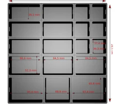 Tout Pour le Jeu Zacabox - 18 compartiments modulaires avec couvercle - Sabot de rangement pour boite de jeu